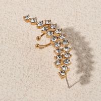 1 Piece Ig Style Simple Style Geometric Plating Inlay Alloy Rhinestones 14k Gold Plated Ear Cuffs main image 6