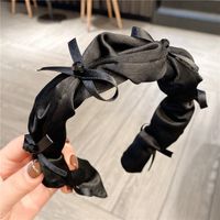 Women's Elegant Simple Style Bow Knot Artificial Crystal Cloth Hair Band sku image 1