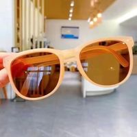 Ig Style Solid Color Pc Oval Frame Full Frame Kids Sunglasses sku image 1