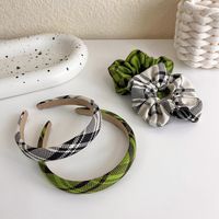 Women's Simple Style Plaid Cloth Hair Band Hair Tie main image 3