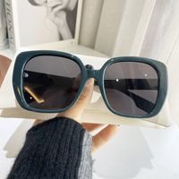Exaggerated Streetwear Solid Color Resin Square Full Frame Women's Sunglasses sku image 3