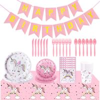 Birthday Cute Sweet Letter Unicorn Paper Party Festival Decorative Props main image 1