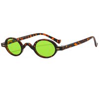 Funny Simple Style Color Block Ac Oval Frame Full Frame Men's Sunglasses sku image 4