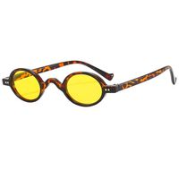 Funny Simple Style Color Block Ac Oval Frame Full Frame Men's Sunglasses sku image 5