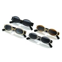 Hip-hop Streetwear Geometric Pc Oval Frame Full Frame Women's Sunglasses main image 3