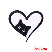 Hip-hop Retro Cat Embroidery Thread Cloth Sticker 1 Piece sku image 2