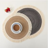 Casual Vacation Solid Color Cotton Yarn Placemat 1 Piece main image 4