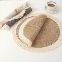 Casual Vacation Solid Color Cotton Yarn Placemat 1 Piece main image 6