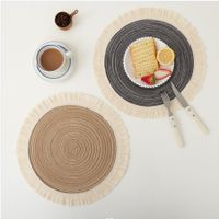 Casual Vacation Solid Color Cotton Yarn Placemat 1 Piece main image 2
