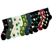 Women's Simple Style Classic Style Commute Color Block Cotton Printing Crew Socks A Pair main image 4