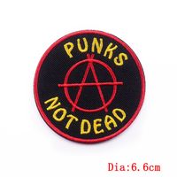 Punk Letter Embroidery Thread Cloth Sticker 1 Piece sku image 2