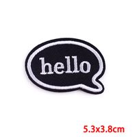 Punk Letter Embroidery Thread Cloth Sticker 1 Piece sku image 1
