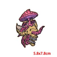 Punk Cartoon Mushroom Skull Embroidery Thread sku image 7