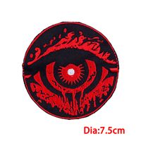 Punk Letter Devil's Eye Embroidery Thread Cloth Sticker 1 Piece sku image 5