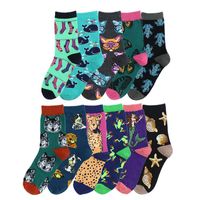Women's Simple Style Classic Style Commute Color Block Cotton Printing Crew Socks A Pair main image 5