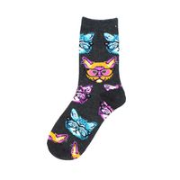Women's Simple Style Classic Style Commute Color Block Cotton Printing Crew Socks A Pair sku image 5