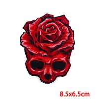 Punk Letter Retro Red Heart Skull Cloth Cloth Sticker main image 5