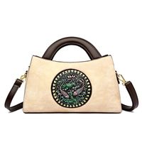 Women's Medium Pu Leather Flower Vintage Style Square Zipper Handbag main image 2
