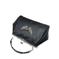 Women's Medium Pu Leather Butterfly Vintage Style Square Lock Clasp Handbag main image 3