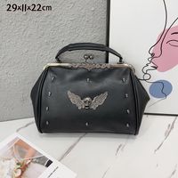Women's Medium Pu Leather Butterfly Vintage Style Square Lock Clasp Handbag main image 2