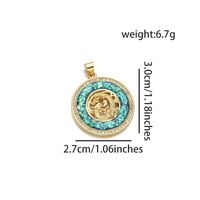 1 Piece Simple Style Dragon Copper Plating Inlay Pendant Jewelry Accessories sku image 2