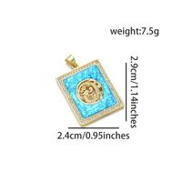 1 Piece Basic Water Droplets Heart Shape Dragon Copper Plating Inlay Pendant Jewelry Accessories sku image 7