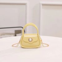 Women's Pvc Solid Color Cute Square Flip Cover Handbag main image 5