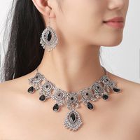 Vintage Style Ethnic Style Water Droplets Alloy Inlay Glass Women's Jewelry Set sku image 2