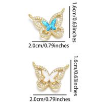 1 Piece Simple Style Butterfly Copper Plating Inlay Pendant Jewelry Accessories main image 2