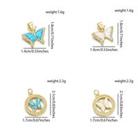 1 Piece Simple Style Butterfly Copper Plating Inlay Pendant Jewelry Accessories main image 4
