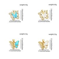 1 Piece Simple Style Butterfly Copper Plating Inlay Pendant Jewelry Accessories main image 3