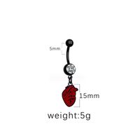 1 Piece Belly Rings Sexy Punk Animal Paw Print Skull 316 Stainless Steel  Alloy Enamel Plating Inlay Rhinestones White Gold Plated Gold Plated sku image 5