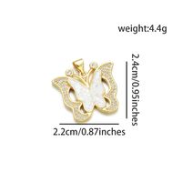 1 Piece Simple Style Butterfly Copper Plating Inlay Pendant Jewelry Accessories sku image 10