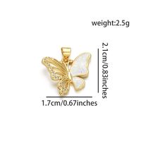 1 Piece Simple Style Butterfly Copper Plating Inlay Pendant Jewelry Accessories sku image 6