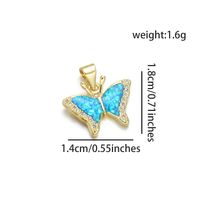 1 Piece Simple Style Butterfly Copper Plating Inlay Pendant Jewelry Accessories sku image 7