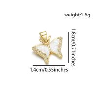 1 Piece Simple Style Butterfly Copper Plating Inlay Pendant Jewelry Accessories sku image 8