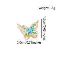 1 Piece Simple Style Butterfly Copper Plating Inlay Pendant Jewelry Accessories sku image 3