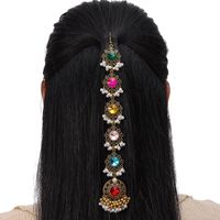 Women's Ethnic Style Geometric Alloy Plating Inlay Rhinestones Hair Chain sku image 6