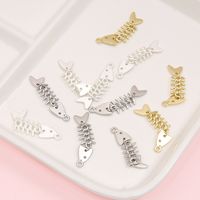 1 Piece Ig Style Simple Style Fish Bone Alloy Plating Jewelry Accessories main image 4