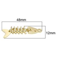 1 Piece Ig Style Simple Style Fish Bone Alloy Plating Jewelry Accessories main image 2