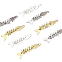 1 Piece Ig Style Simple Style Fish Bone Alloy Plating Jewelry Accessories main image 3