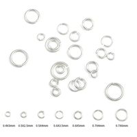 6 Pieces Sterling Silver Solid Color Simple Style main image 2
