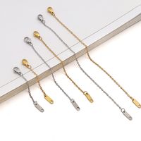 1 Piece Stainless Steel Solid Color Extension Chain Simple Style main image 1