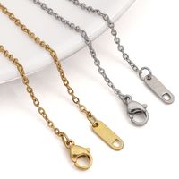 1 Piece Stainless Steel Solid Color Extension Chain Simple Style main image 3