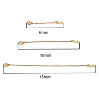 1 Piece Stainless Steel Solid Color Extension Chain Simple Style main image 2