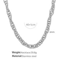 Elegant Formal Simple Style Round Titanium Steel Plating 18k Gold Plated Bracelets Necklace sku image 3