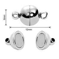 2 Sets/Pack Alloy Solid Color Jewelry Buckle Simple Style sku image 1