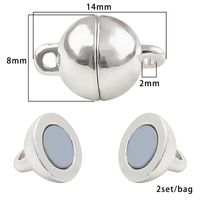 2 Sets/Pack Alloy Solid Color Jewelry Buckle Simple Style sku image 6