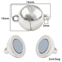2 Sets/Pack Alloy Solid Color Jewelry Buckle Simple Style sku image 8