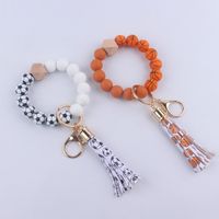 Simple Style Round Silica Gel Beaded Women's Keychain main image 2
